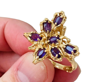 14ct Gold Amethyst Butterfly Ring