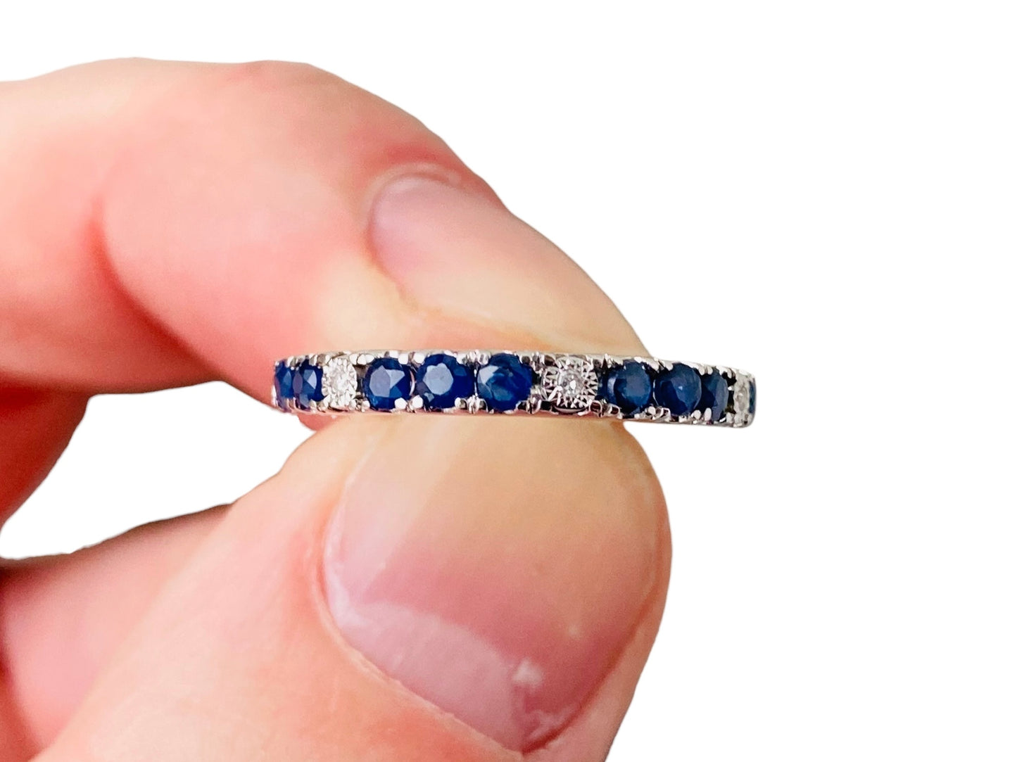 9ct Gold Sapphire & Diamond Ring
