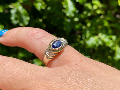 9ct Gold Sapphire & Diamond Ring