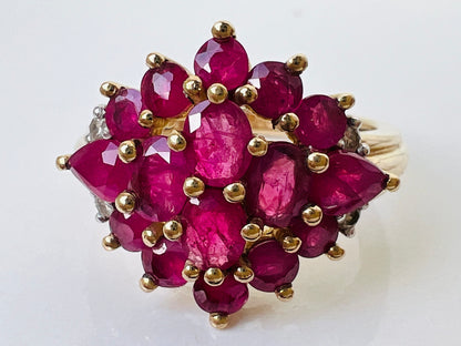 9ct Gold Ruby & Diamond Ring