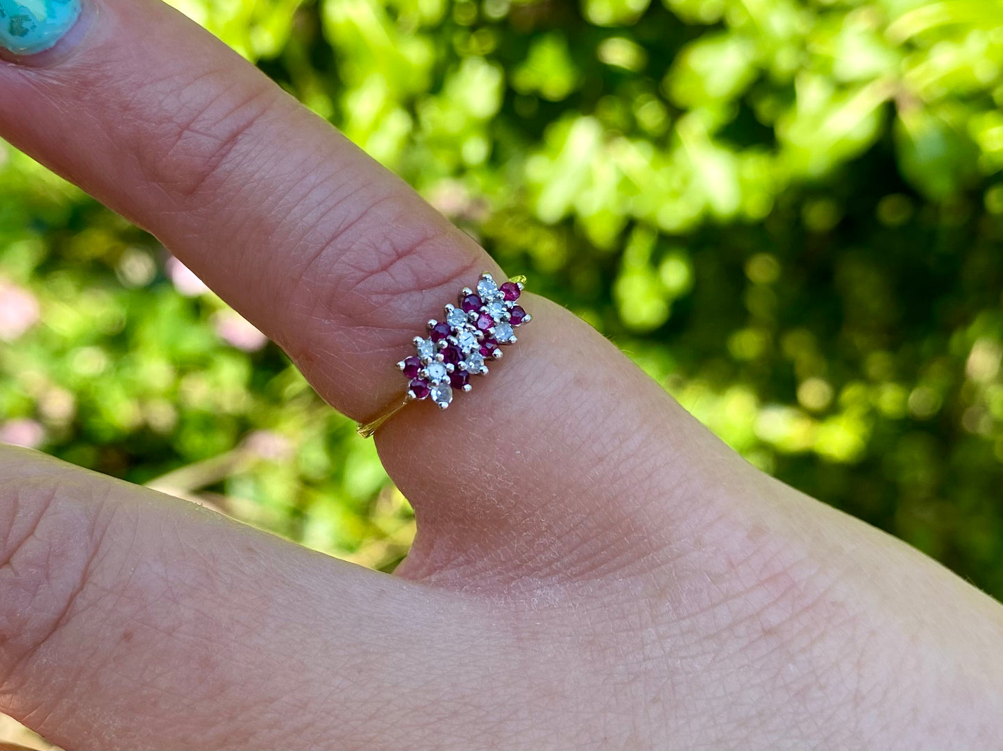Vintage 18ct Gold Ruby & Diamond Ring