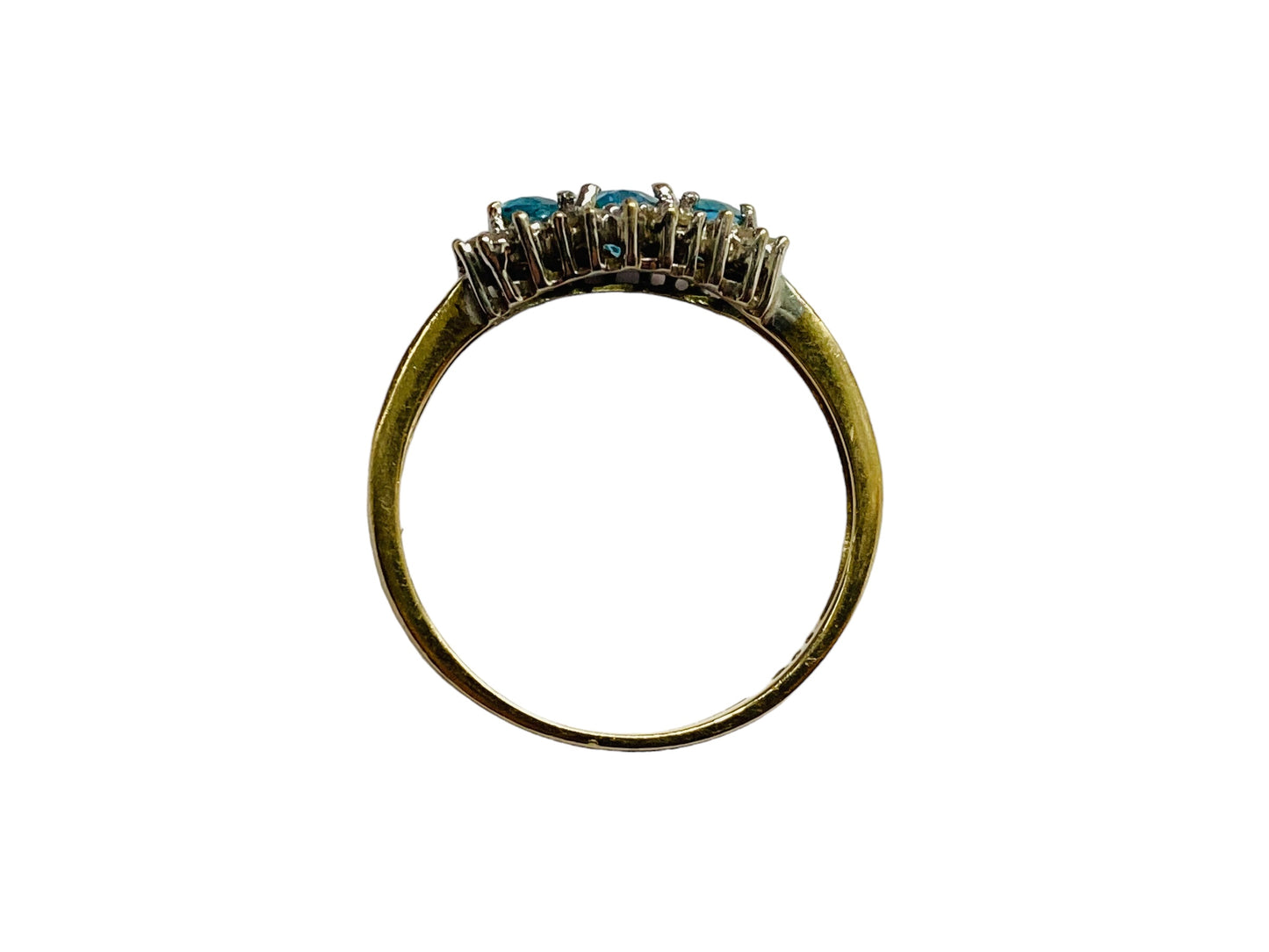 9ct Gold Topaz & Diamond Ring