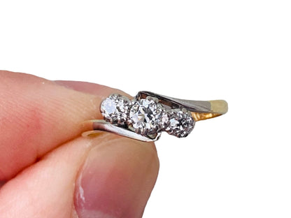 Antique 18ct Gold Three-Stone Diamond Ring