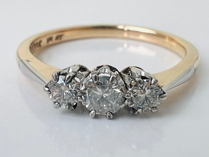 Antique 18ct Gold Three-Stone Diamond Ring