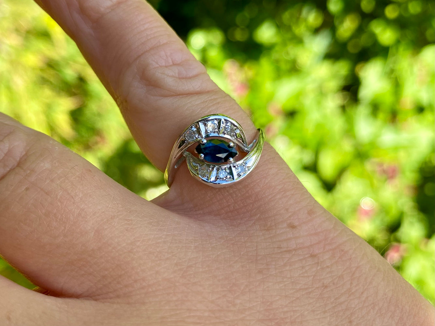 14ct Gold Sapphire & Diamond Ring