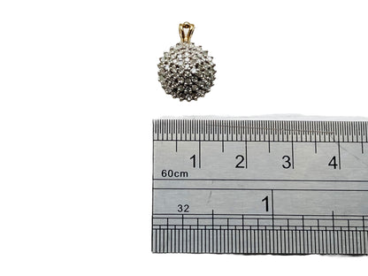 9ct Gold Diamond Cluster Pendant