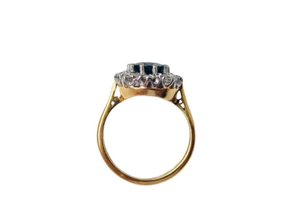 Vintage 18ct Gold Sapphire & Diamond Ring
