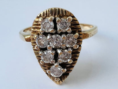 Vintage 9ct Gold Diamond Ring