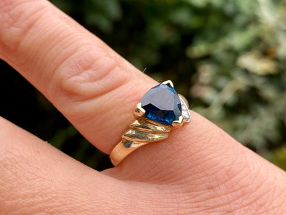 9ct Gold Topaz & Diamond Ring