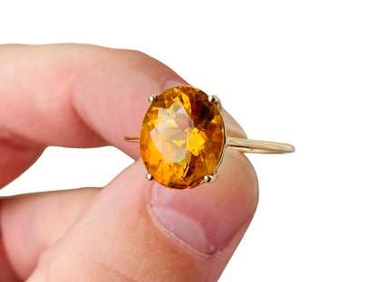 9ct Gold Citrine Ring