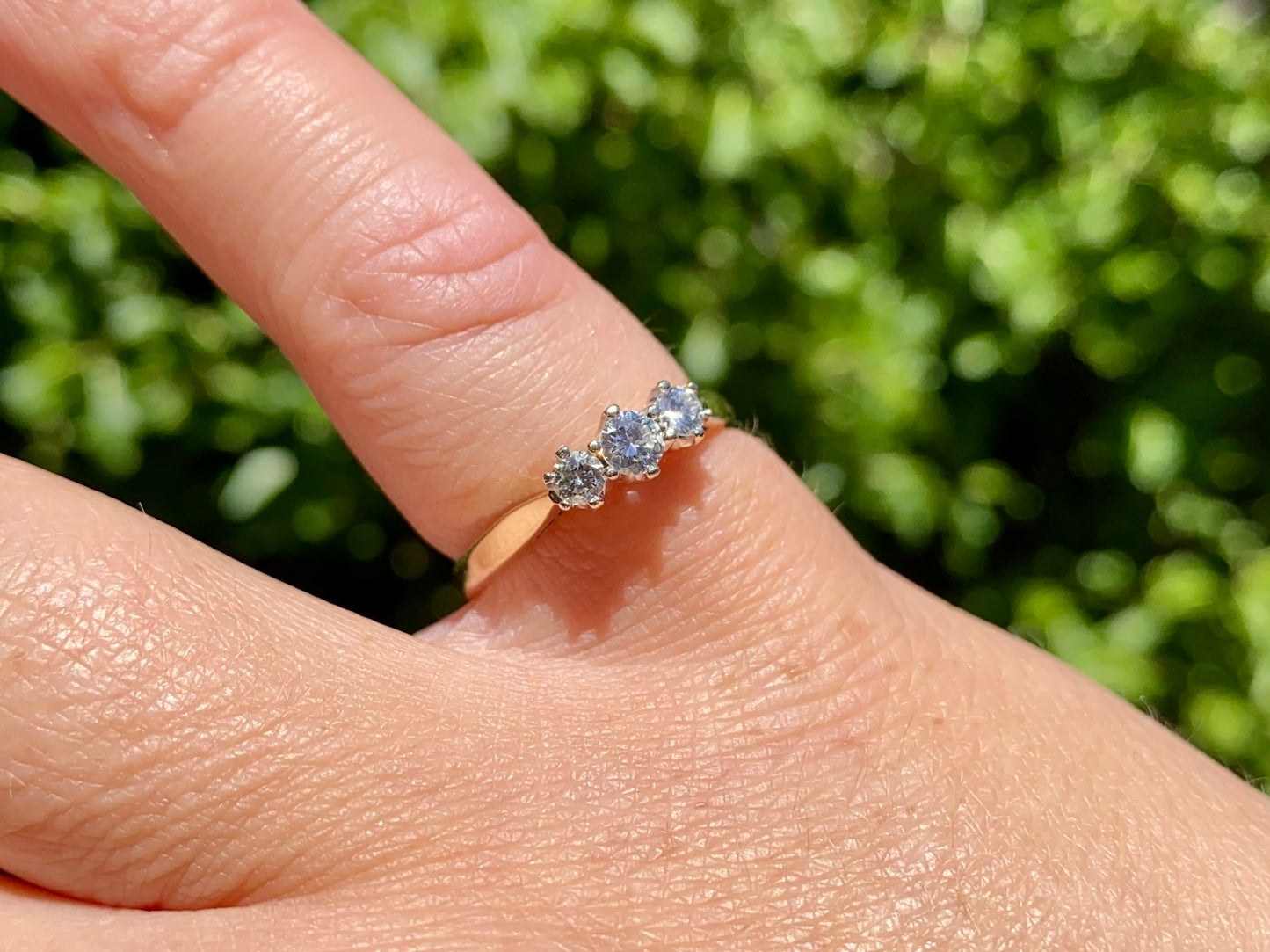 9ct Gold Three-Stone 0.33ct Diamond Ring