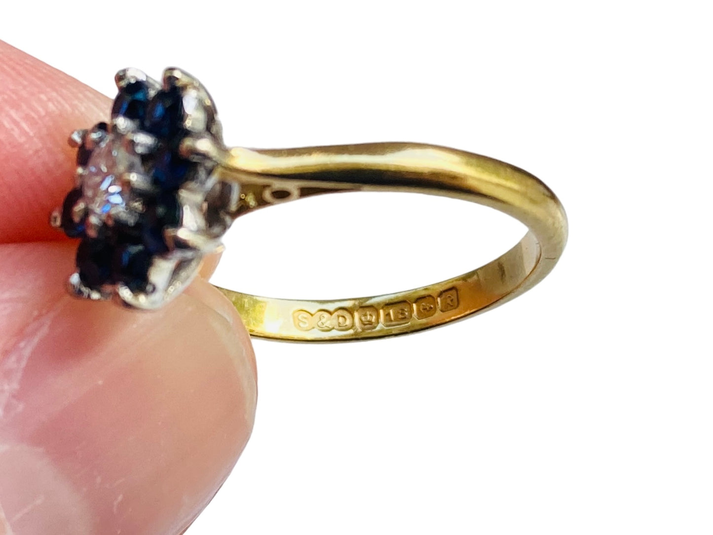 Vintage 18ct Gold Sapphire & Diamond Ring