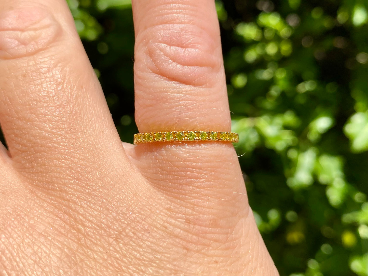 9ct Gold Yellow Diamond Stacking Ring
