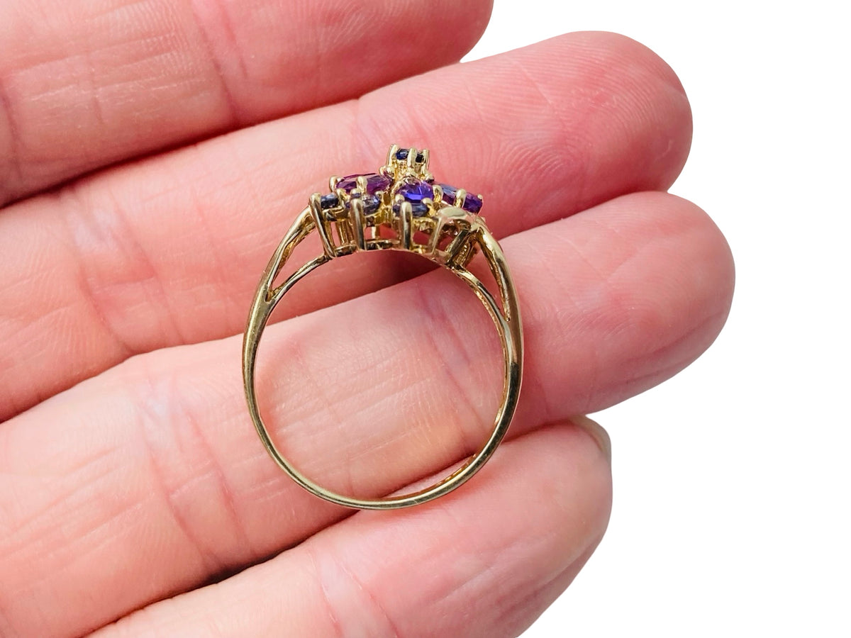 9ct Gold Amethyst & Iolite Ring
