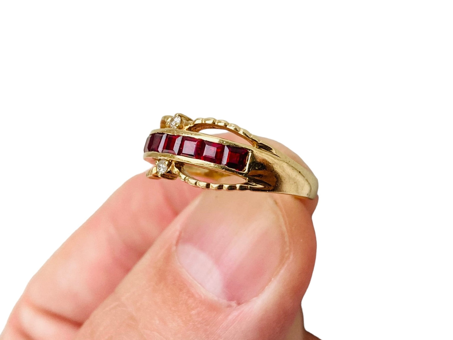 9ct Gold Ruby & Diamond Ring