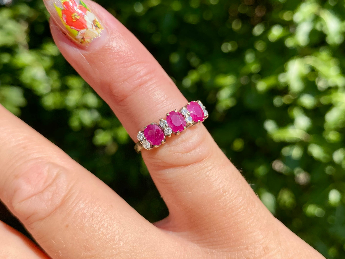 9ct Gold Ruby & Diamond Ring