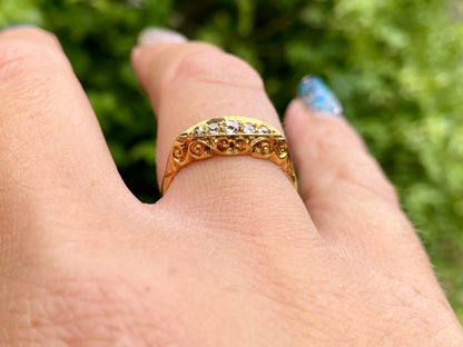Antique 18ct Gold Five-Stone Diamond Ring
