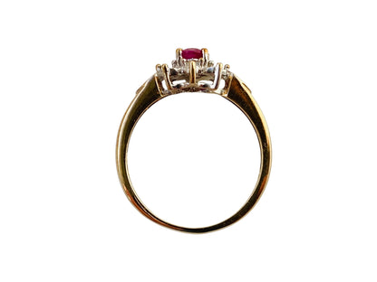 9ct Gold Ruby & Diamond Ring