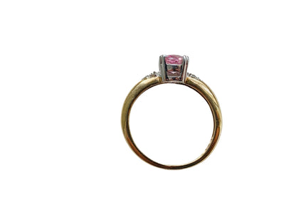 9ct Gold Pink Sapphire & Diamond Ring