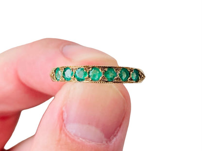 Vintage 9ct Gold Emerald Ring