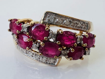 9ct Gold Ruby & Diamond Ring