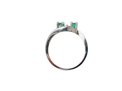 9ct Gold Emerald & Diamond Ring