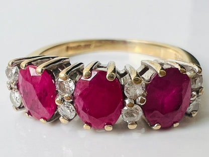 9ct Gold Ruby & Diamond Ring