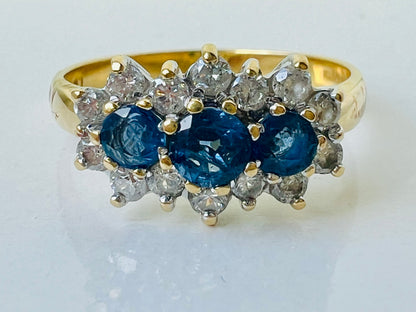 18ct Gold Sapphire & Diamond Ring