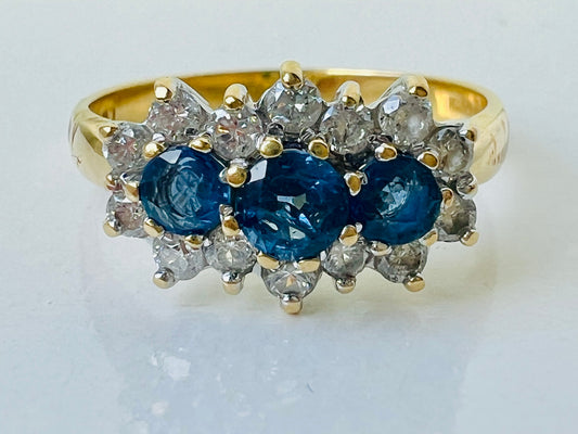 18ct Gold Sapphire & Diamond Ring
