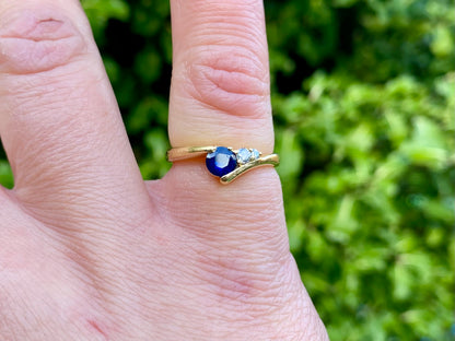 18ct Gold Sapphire & Diamond Ring
