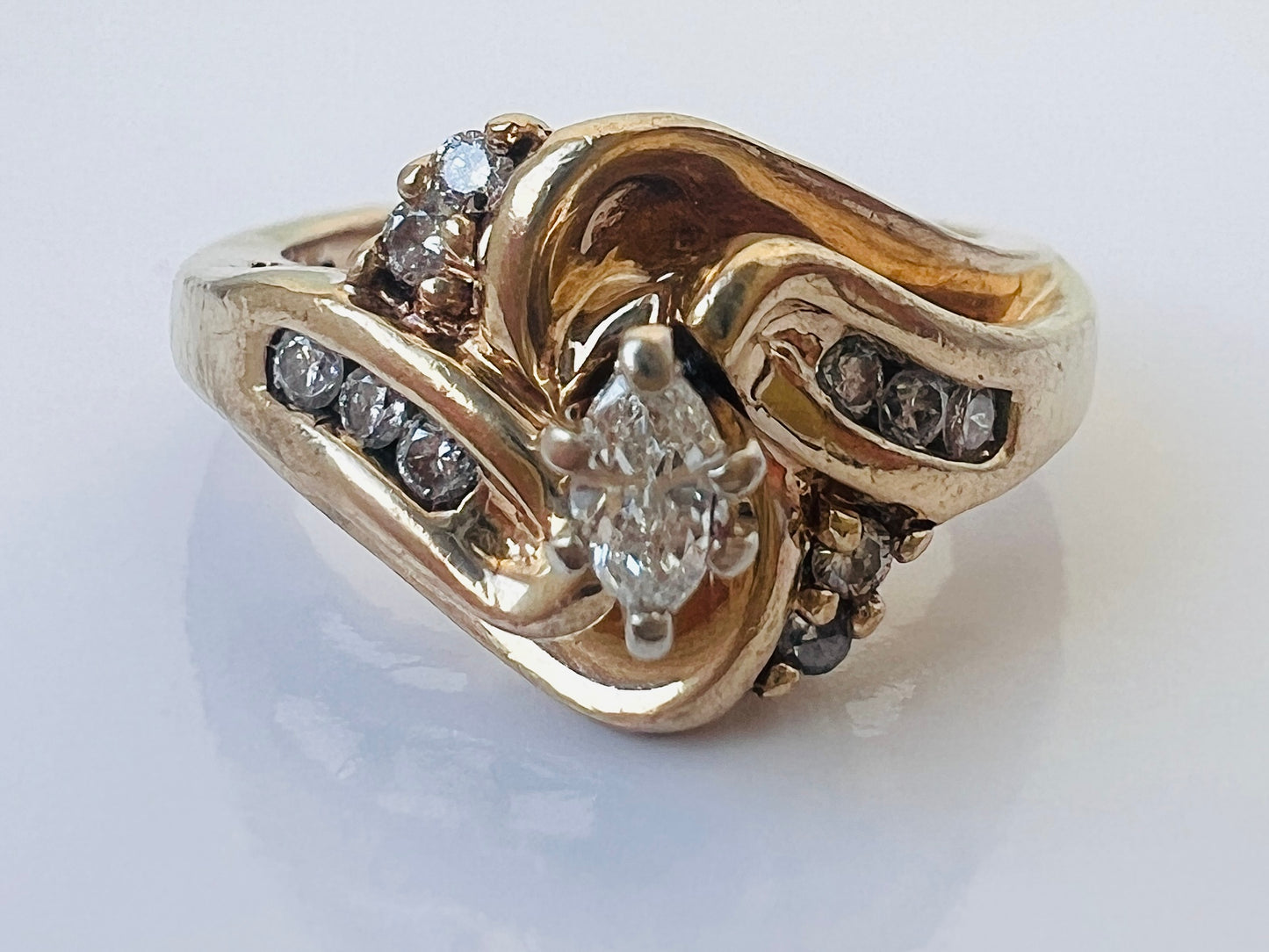 10ct Gold Diamond Ring