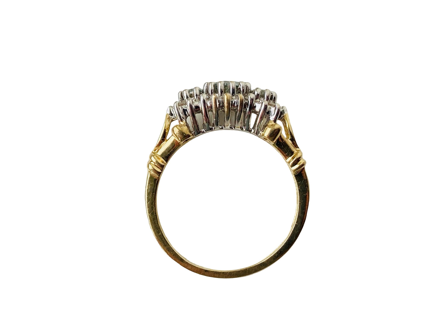 9ct Gold Aquamarine & Diamond Ring