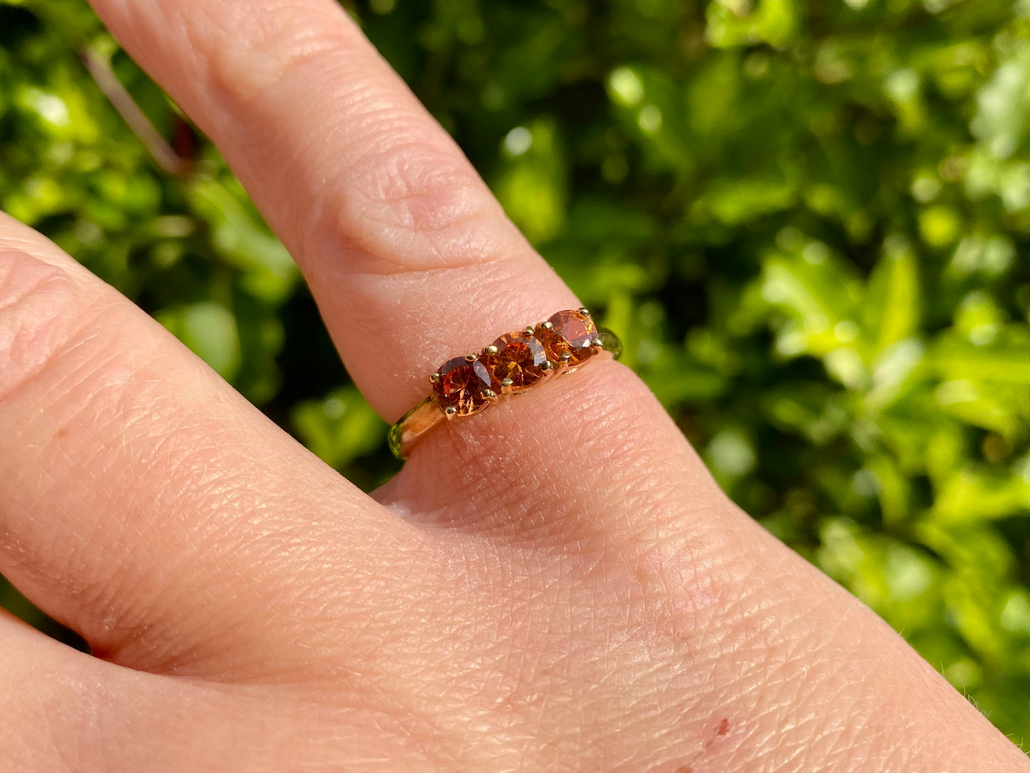 9ct Gold Orange Sapphire Ring