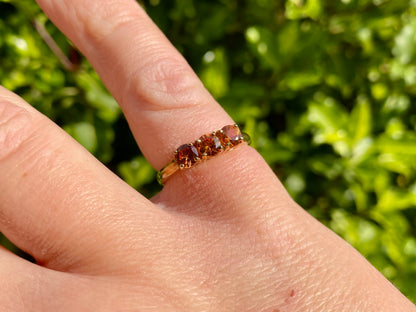 9ct Gold Orange Sapphire Ring