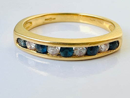 18ct Gold Sapphire & Diamond Ring