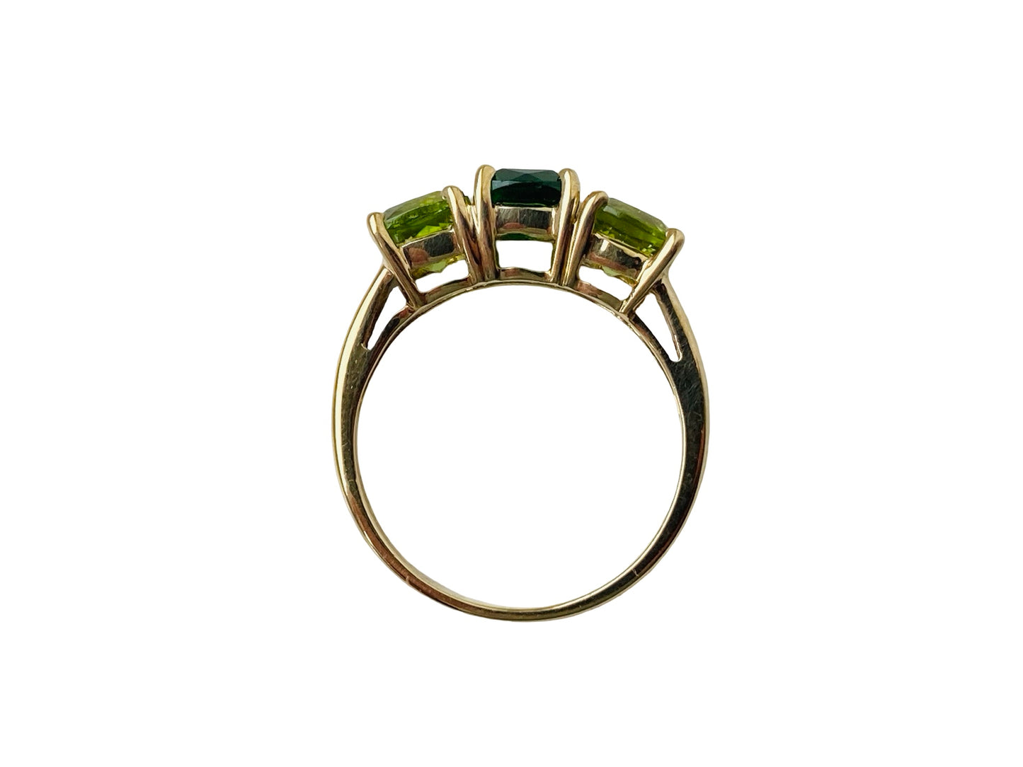 9ct Gold Peridot & Diopside Ring