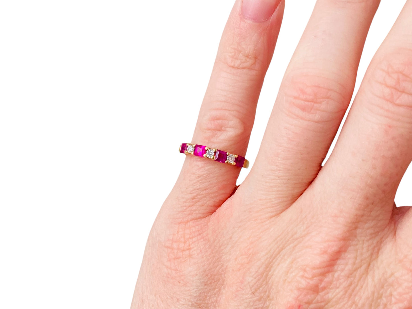 18ct Gold Ruby & Diamond Ring