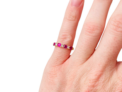 18ct Gold Ruby & Diamond Ring