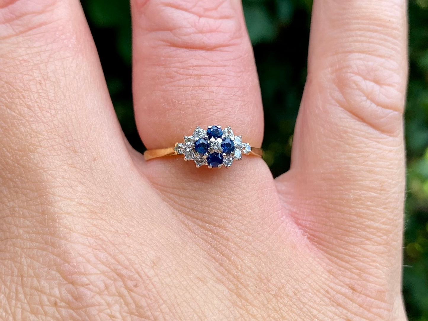Vintage 18ct Gold Sapphire & Diamond Ring