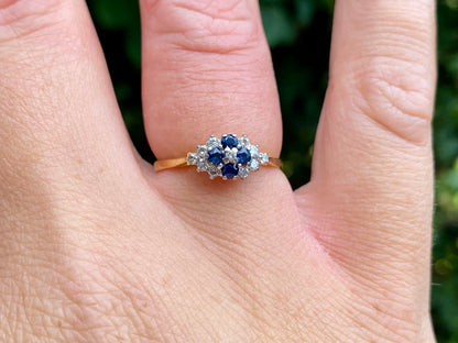 Vintage 18ct Gold Sapphire & Diamond Ring