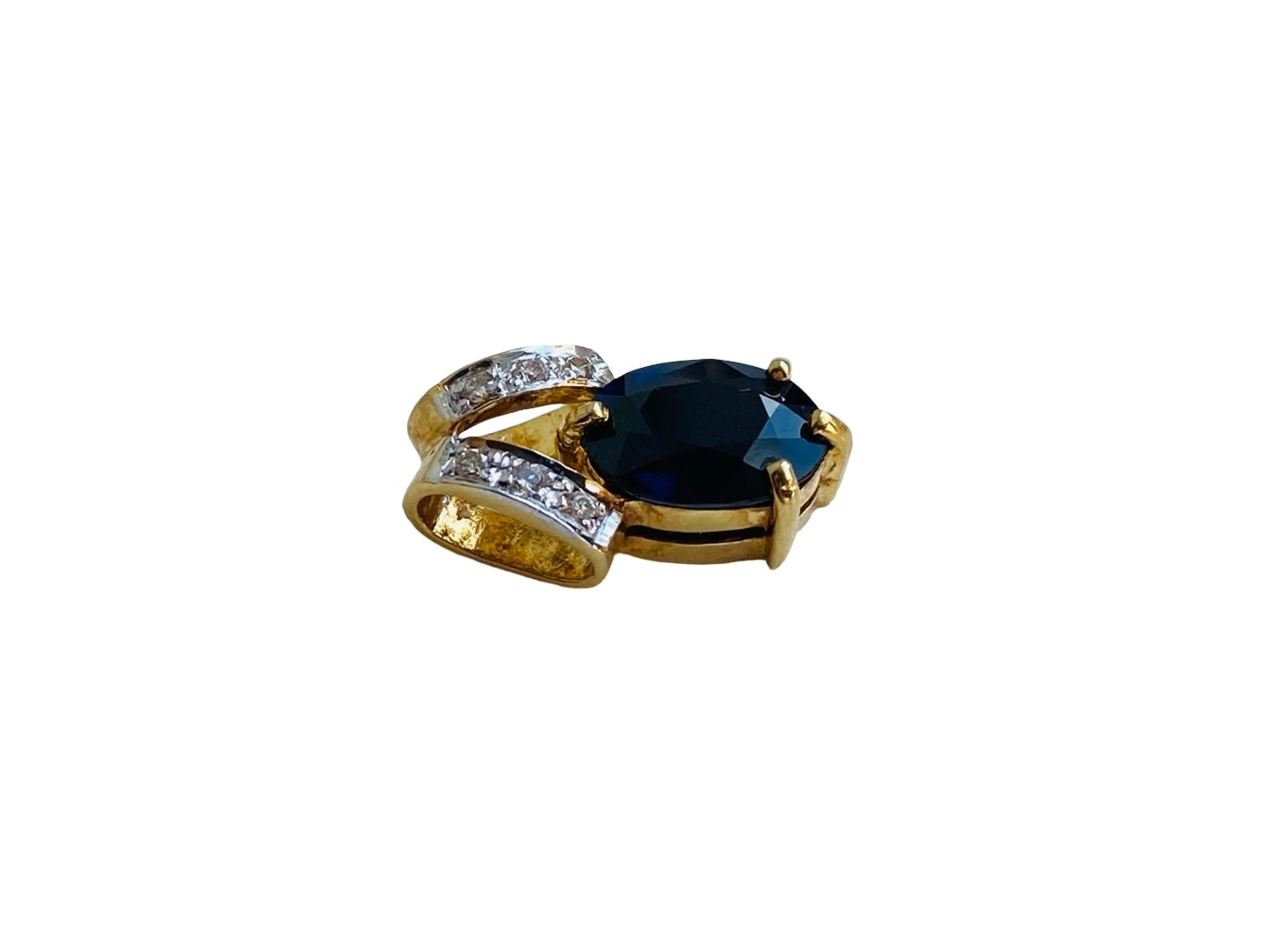 18ct Gold Sapphire & Diamond Pendant