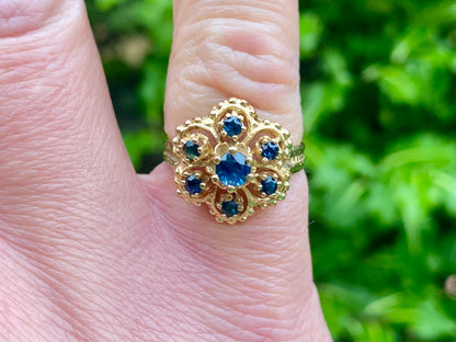 Vintage 9ct Gold Sapphire Ring