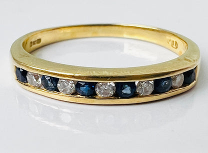 18ct Gold Sapphire & Diamond Ring