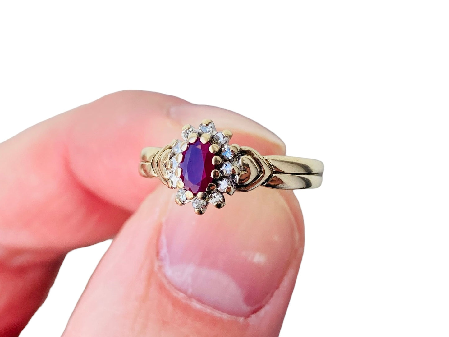 9ct Gold Ruby & Diamond Ring