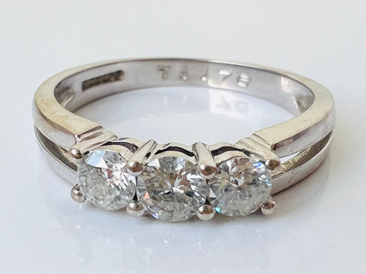18ct Gold Three-Stone Diamond Ring