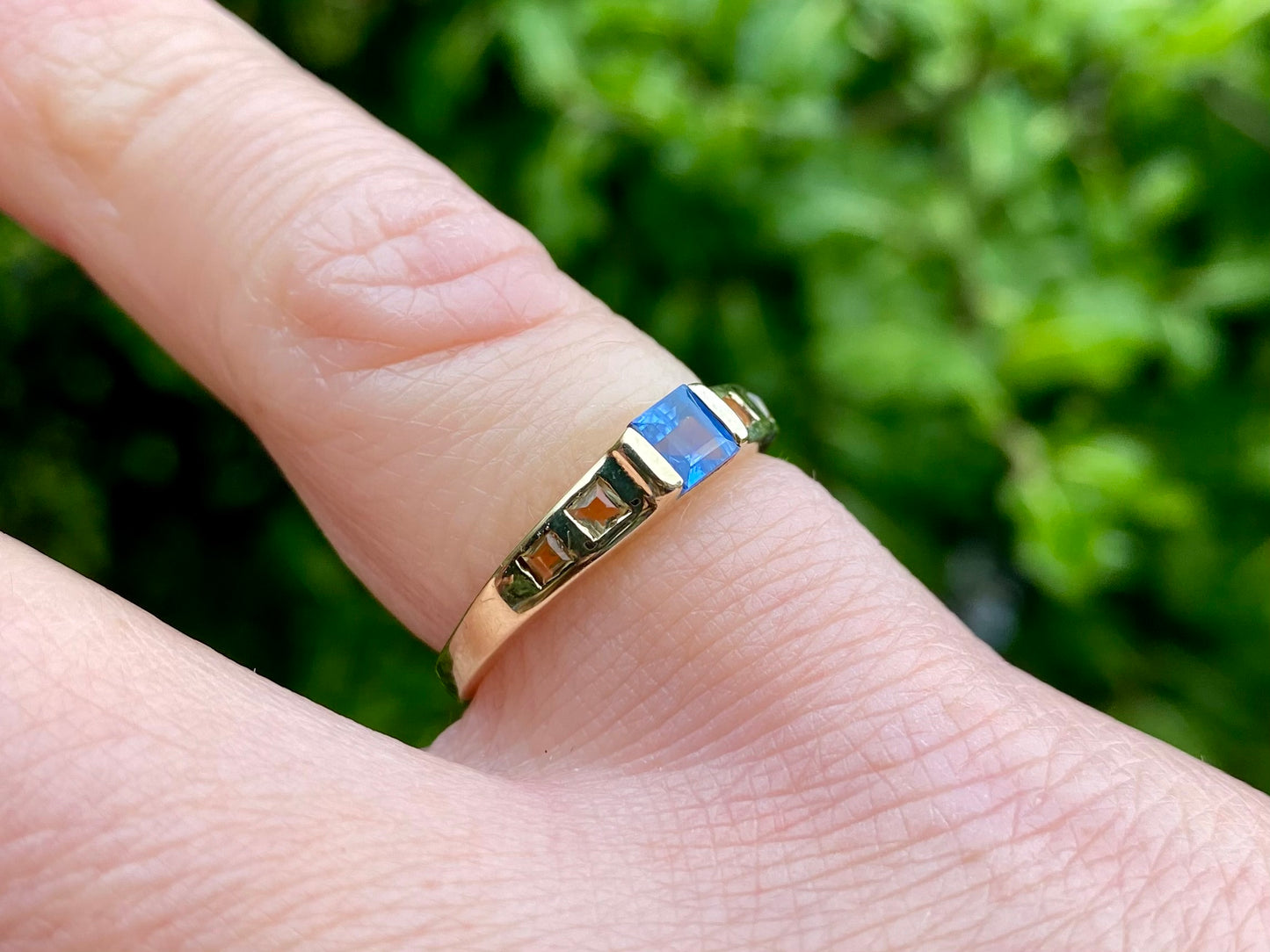 9ct Gold Topaz & Citrine Ring