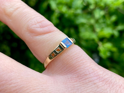 9ct Gold Topaz & Citrine Ring