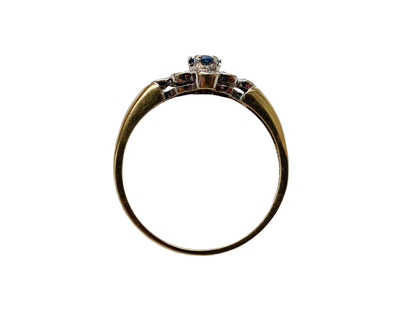 9ct Gold Sapphire & Diamond Ring