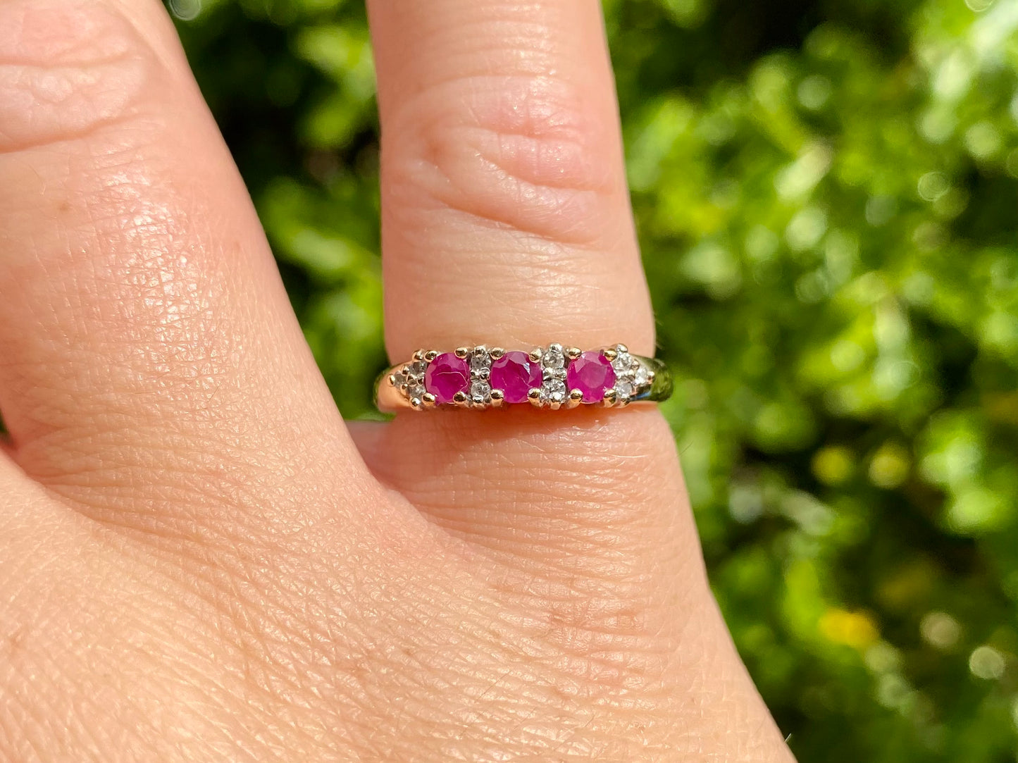 9ct Gold Ruby & Diamond Ring
