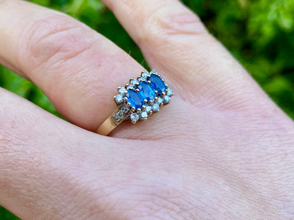 9ct Gold Sapphire & Diamond Ring